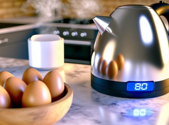 boiling eggs in kettle