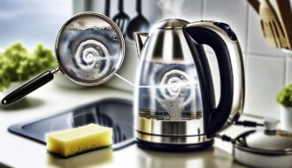 clean electric kettle interior