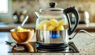 boil potatoes in kettle